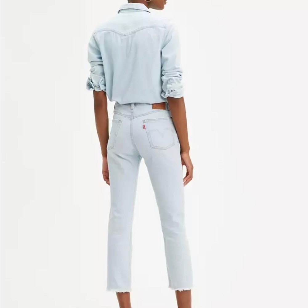 NWT LEVI’S 501 ORIGINAL STRETCH CROPPED WOMEN'S JEANS SZ 33 - Picture 4 of 4